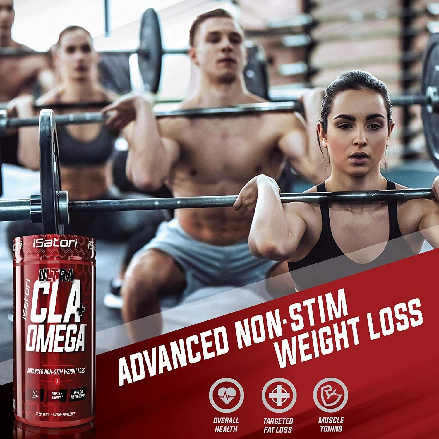 iSatori Malibu Beach L-Carnitine LS3 1500mg & Ultra CLA Combo - 32 Servings & 90 Softgels