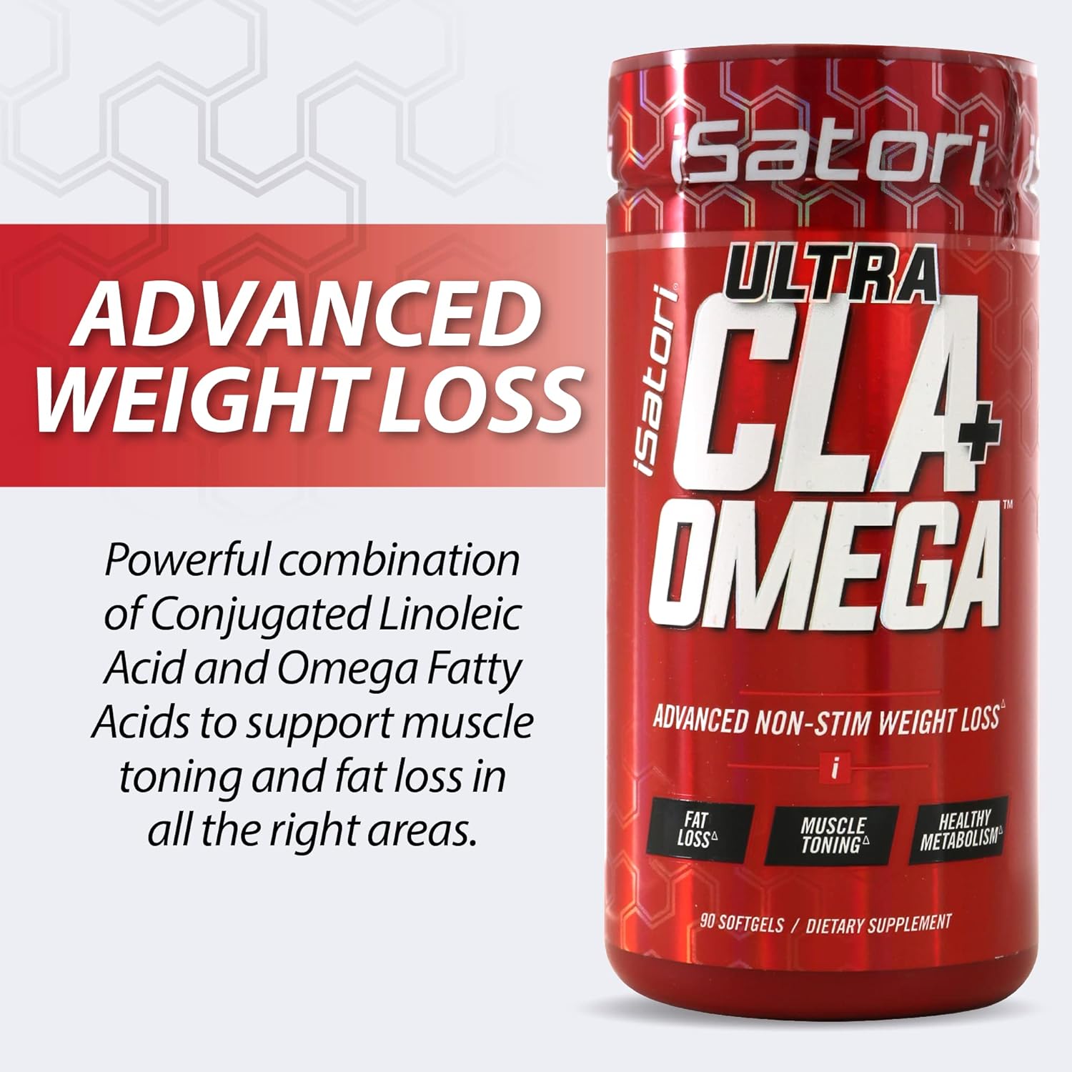 iSatori Ultra CLA Softgels with Liquid L-Carnitine LS3 Grape, Acetyl, Omega 3 6 9 Safflower Oil - 32 Servings