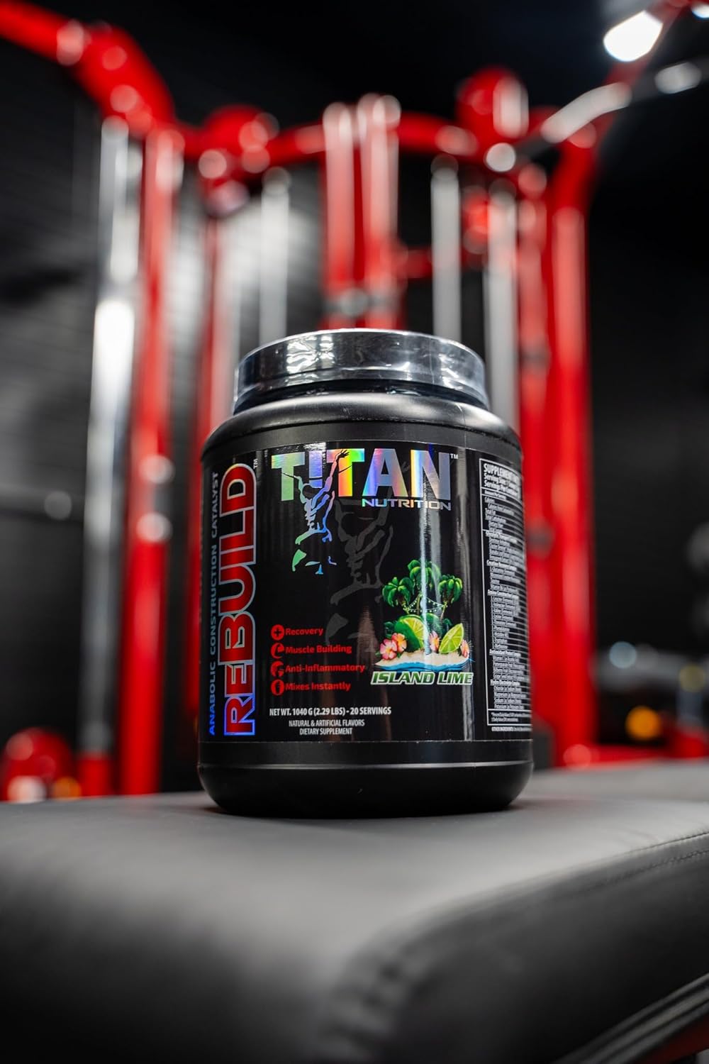 Island Lime Titan Nutrition Rebuild: Post-Workout Recovery Fuel with Cluster Dextrin, Creatine, and BCAA's for Optimal Results (20 Servings)