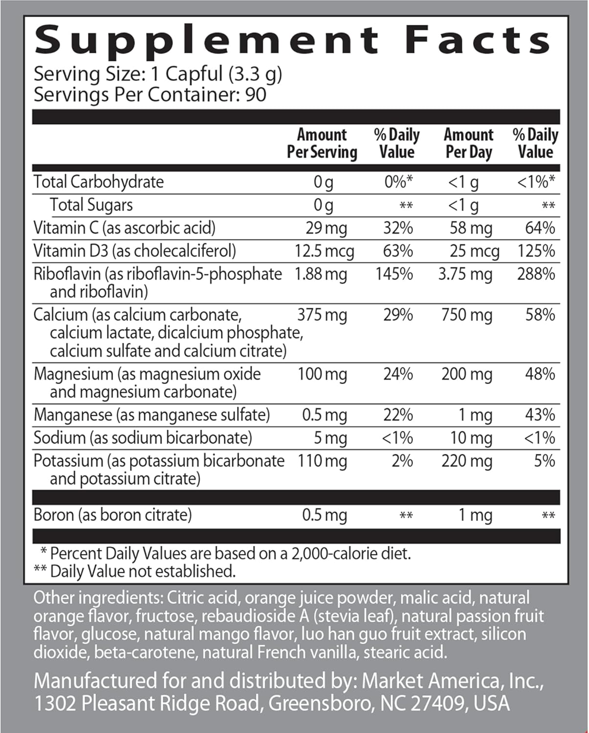 Isotonix Calcium Plus with OPC-3 - Bone, Muscle, Cardio Health - 90 Servings - Orange-Mango Flavor