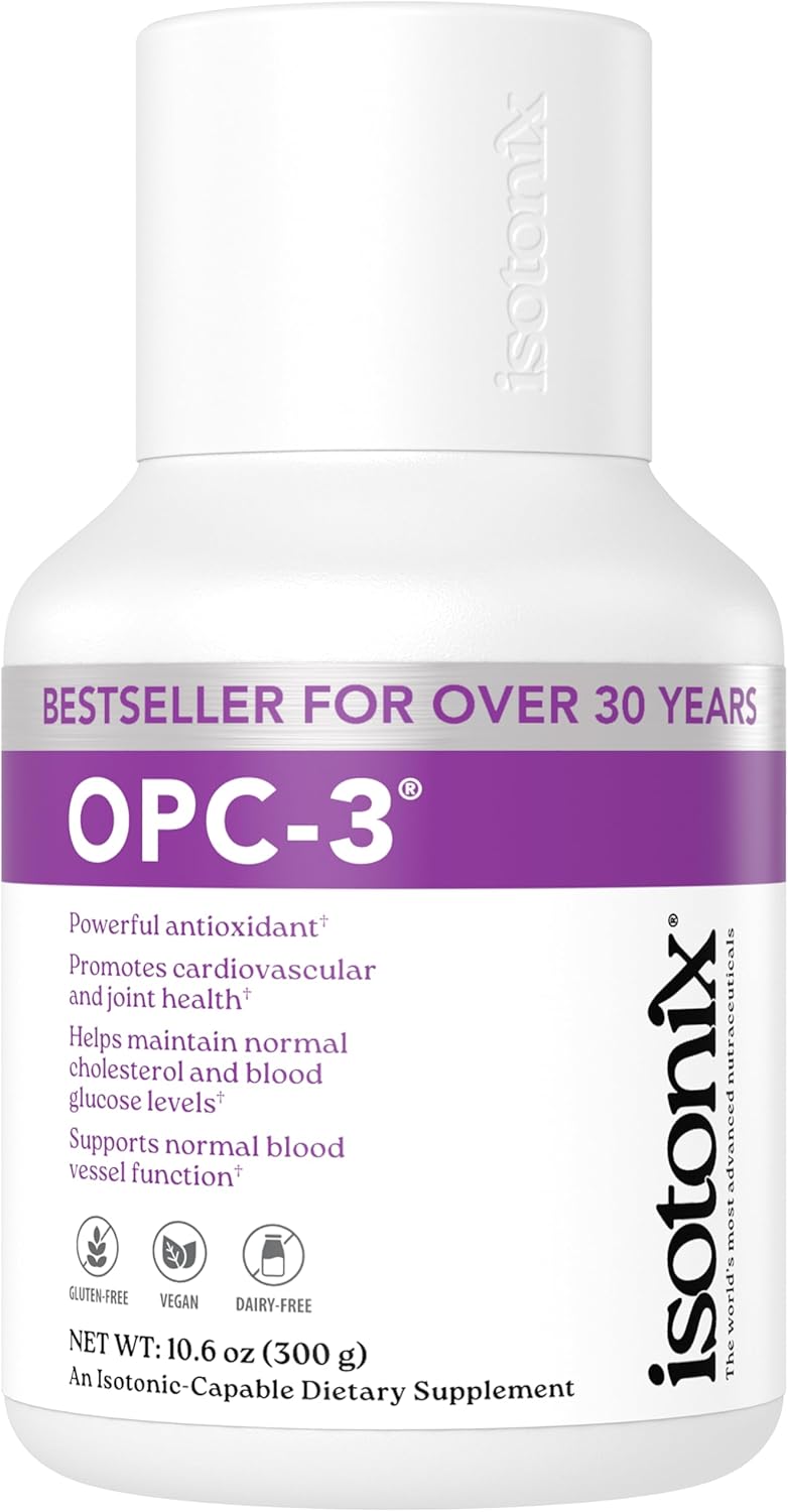 Isotonix OPC-3 Antioxidant Supplement - Pycnogenol, Grape Seed, Bilberry, Red Wine & Pine Bark Extracts - Heart & Circulatory Support - 90 Servings