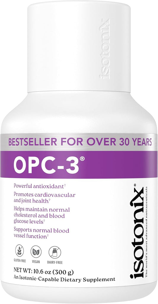 Isotonix OPC-3 Antioxidant Supplement - Pycnogenol, Grape Seed, Bilberry, Red Wine & Pine Bark Extracts - Heart & Circulatory Support - 90 Servings