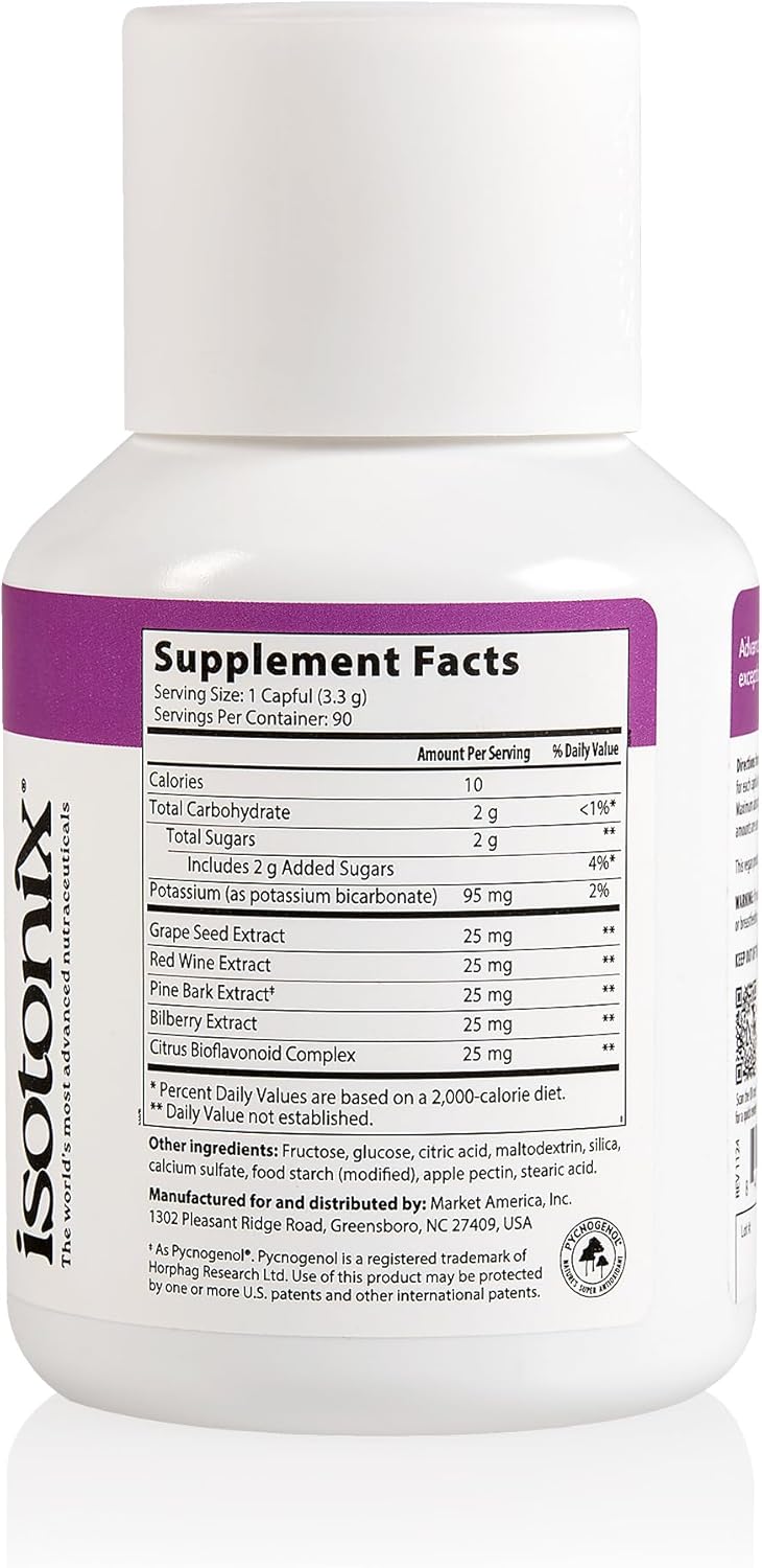 Isotonix OPC-3 Antioxidant Supplement - Pycnogenol, Grape Seed, Bilberry, Red Wine & Pine Bark Extracts - Heart & Circulatory Support - 90 Servings