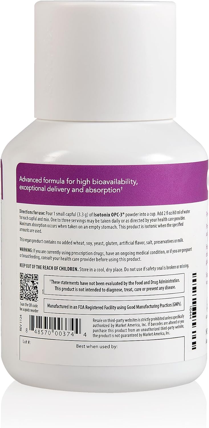 Isotonix OPC-3 Antioxidant Supplement - Pycnogenol, Grape Seed, Bilberry, Red Wine & Pine Bark Extracts - Heart & Circulatory Support - 90 Servings