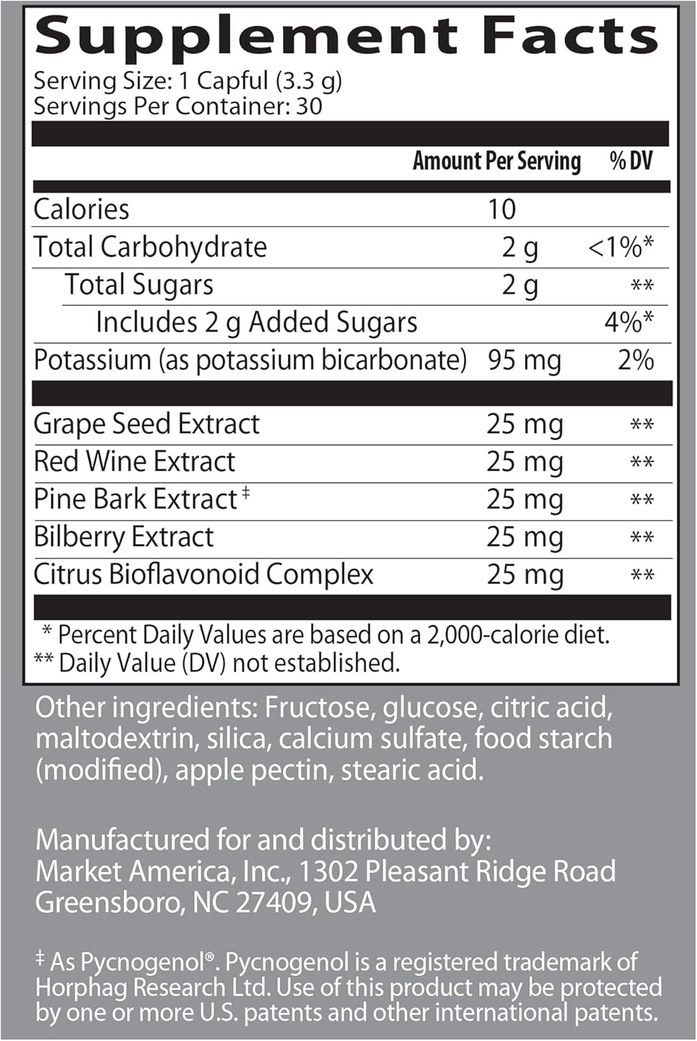 Isotonix OPC-3 Antioxidant Supplement with Pycnogenol, Grape Seed, Bilberry, Red Wine, and Pine Bark Extracts for Heart and Circulatory Support - 30 Servings