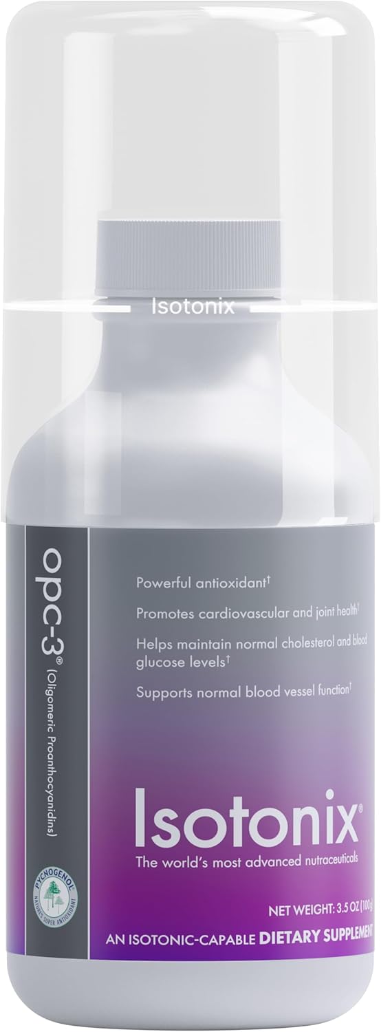 Isotonix OPC-3 Antioxidant Supplement with Pycnogenol, Grape Seed, Bilberry, Red Wine, and Pine Bark Extracts for Heart and Circulatory Support - 30 Servings