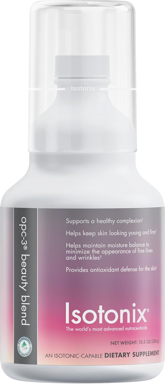 Isotonix OPC-3 Beauty Blend for Healthy Skin, Hair & Nails - Collagen, Antioxidants, Grape Seed, Red Wine, Pine Bark, Hyaluronic Acid - Isotonic Drink Mix