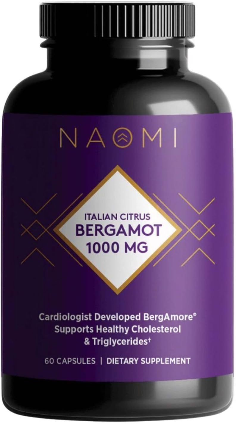 Italian Citrus Bergamot 1000mg Supplement Developed by Cardiologist, Supports Heart Health & Cholesterol Levels, High Potency with 7 Polyphenols, 30-Day Supply