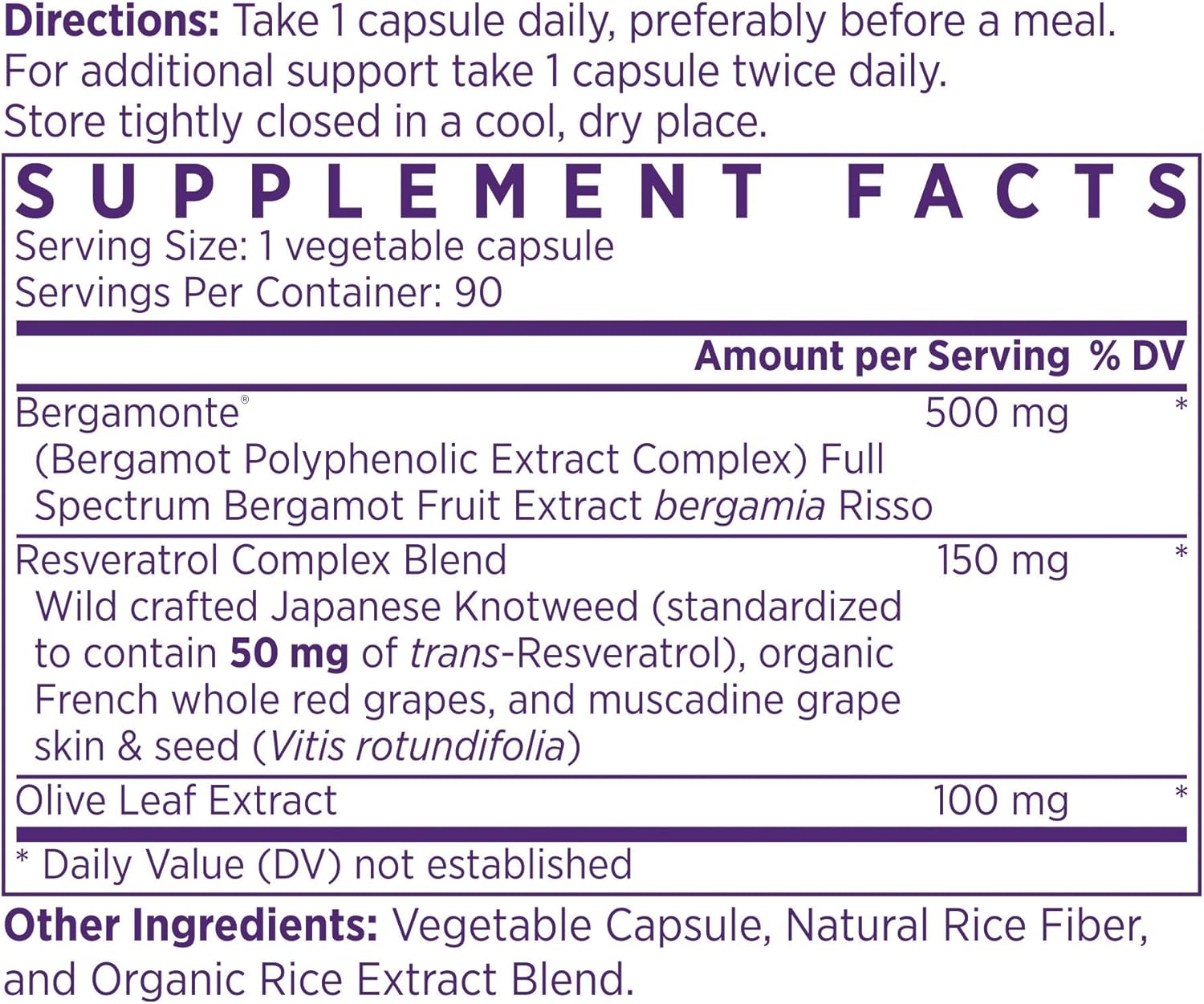 Italian Citrus Bergamot with Resveratrol for Healthy Cholesterol and Cellular Function - Developed by Cardiologist, 90-Day Supply