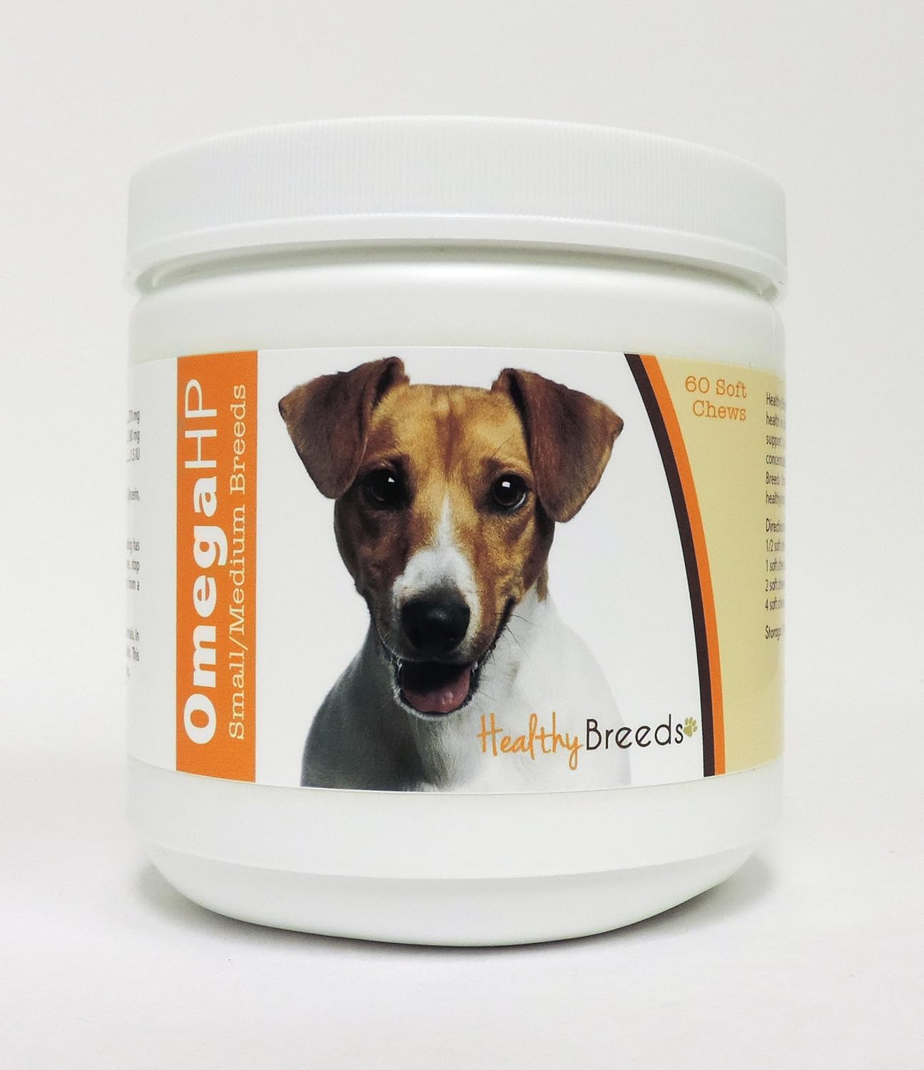 Jack Russell Terrier Omega-3 Supplement for Healthy Skin and Coat - 60 Soft Chews