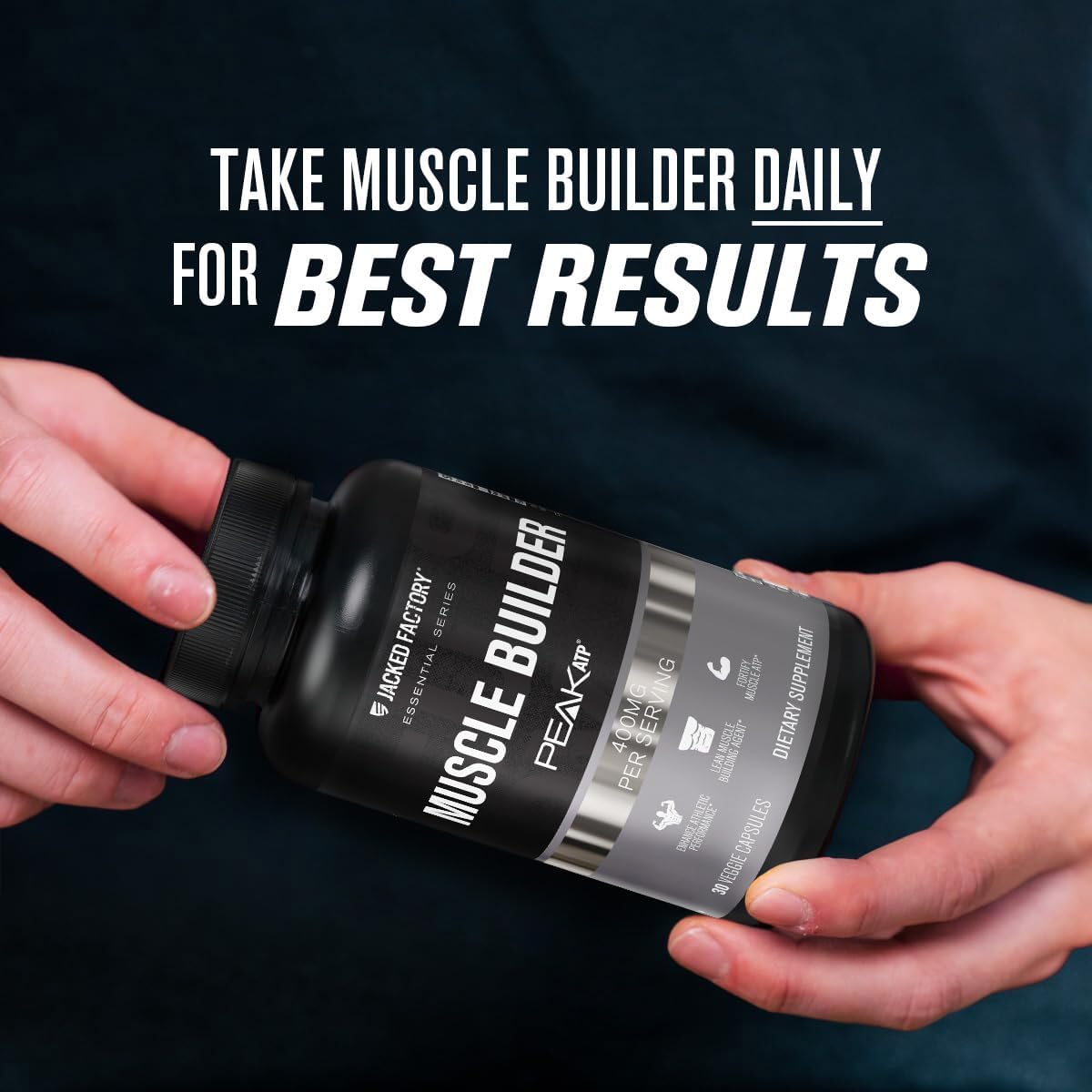 Jacked Factory Build-XT Muscle Builder & Performance Enhancer Combo (60 + 30 Capsules) - Essentials for Strength & Growth