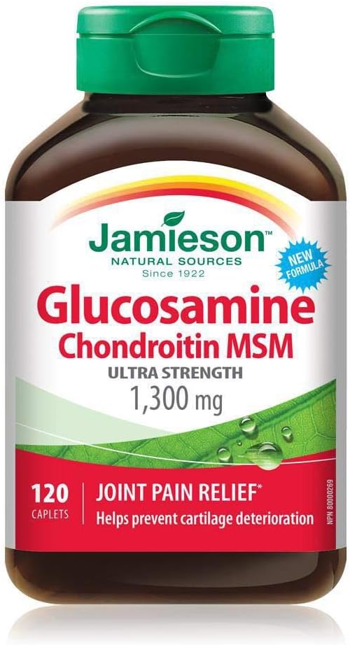Jamieson Glucosamine Chondroitin MSM Capsules 1300mg - 120 Count