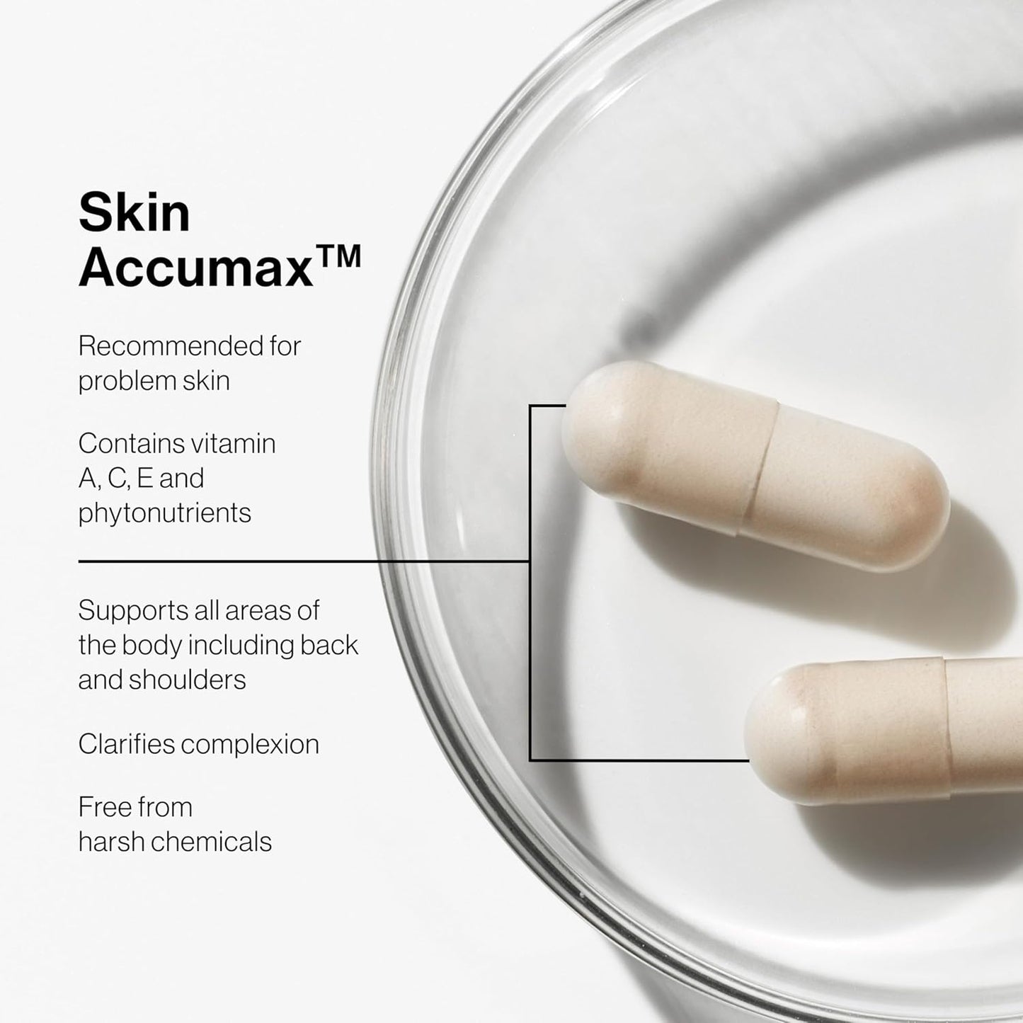 jane iredale Skin Accumax Capsules: Acne-Fighting Supplement with Vitamin A, C, and E - Vegan & Gluten-Free
