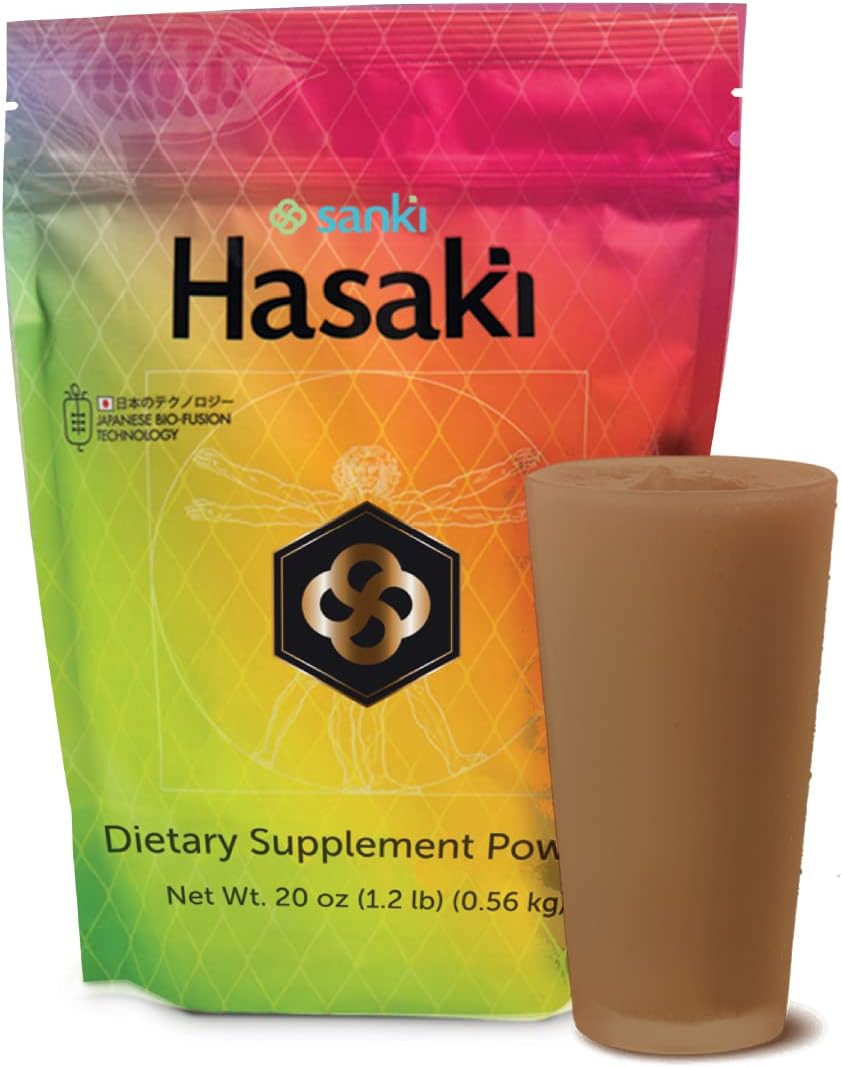 Japanese Sanki Global Chocolate Hasaki Dietary Supplement Powder - Gut Health and Nutrition Support - 20 oz (1.2 lbs) - 0.49 oz Protein per Serving