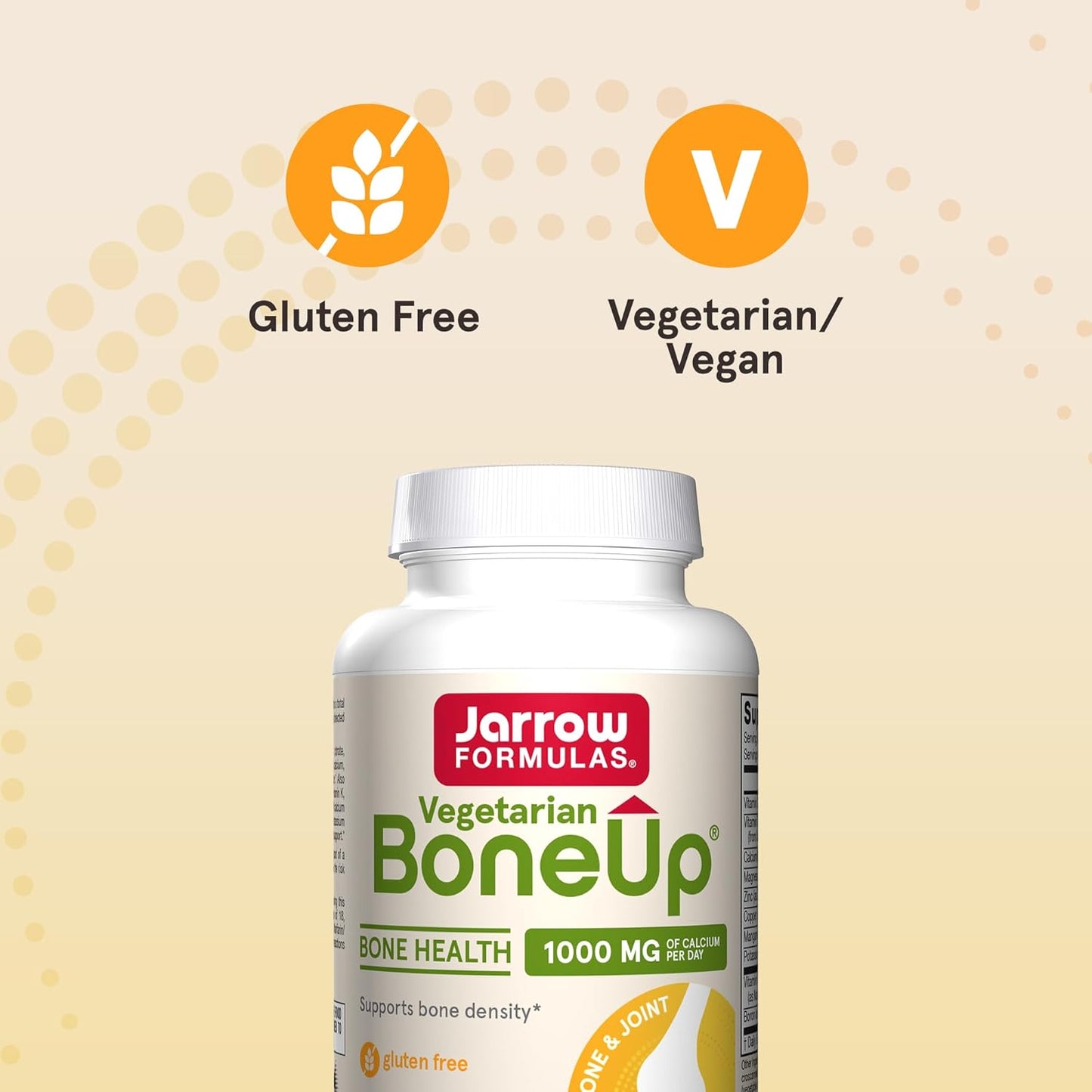 Jarrow Formulas BoneUp - Calcium, Vitamin D3, Boron, and Trace Minerals for Bone Health - 120 Vegetarian Tablets