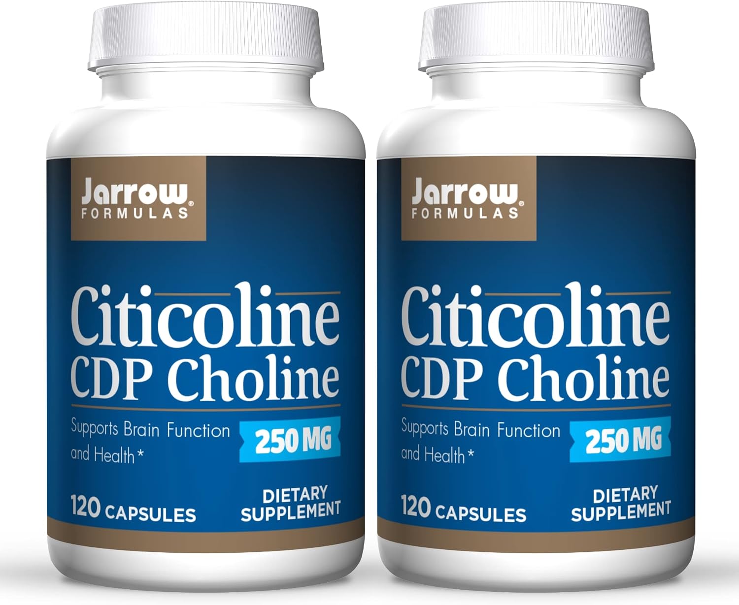 Jarrow Formulas Citicoline (CDP Choline) 250mg Capsules - Pack of 240 Servings for Brain Health & Attention Performance