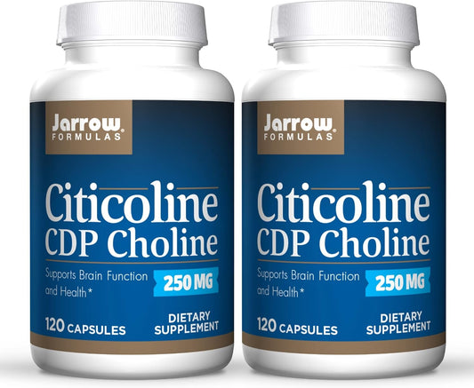Jarrow Formulas Citicoline (CDP Choline) 250mg Capsules - Pack of 240 Servings for Brain Health & Attention Performance