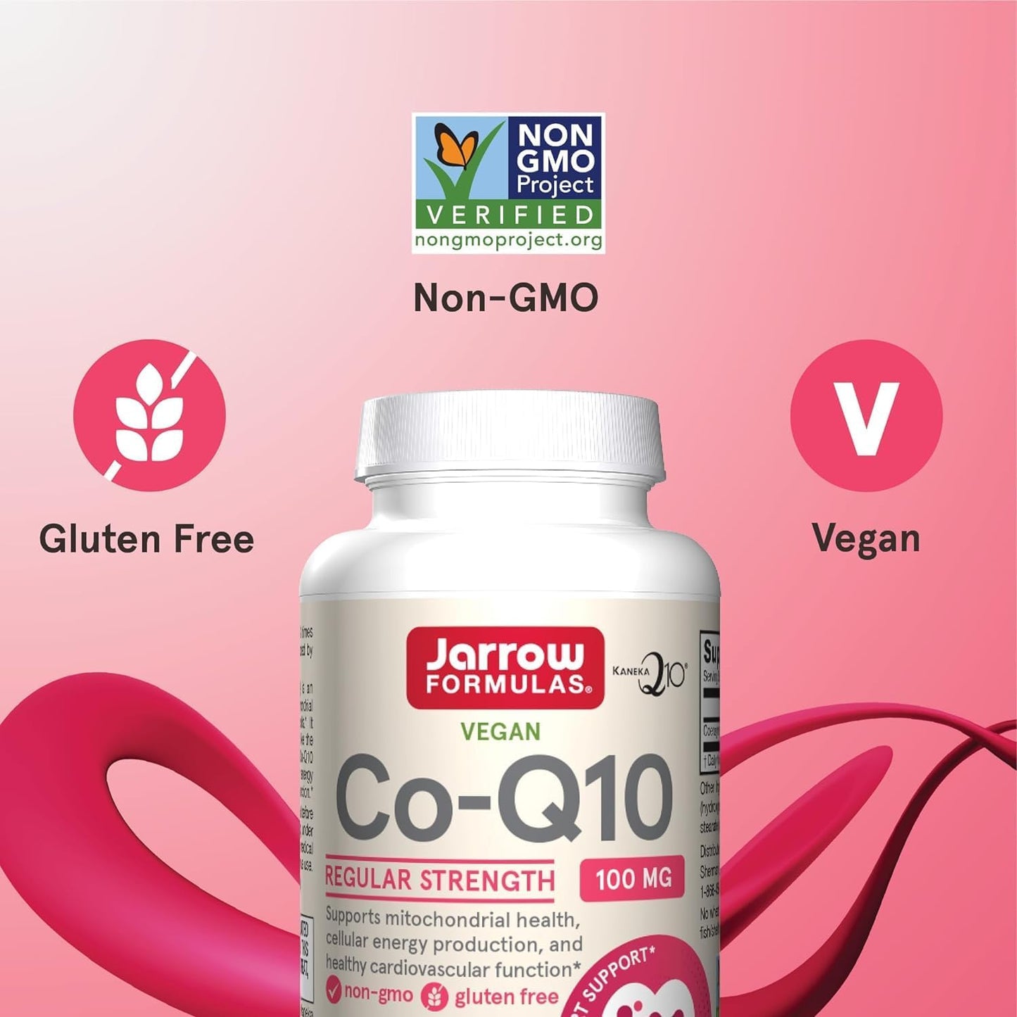 Jarrow Formulas CoQ10 100mg Capsules - Antioxidant Support for Energy & Heart Health - 60 Servings