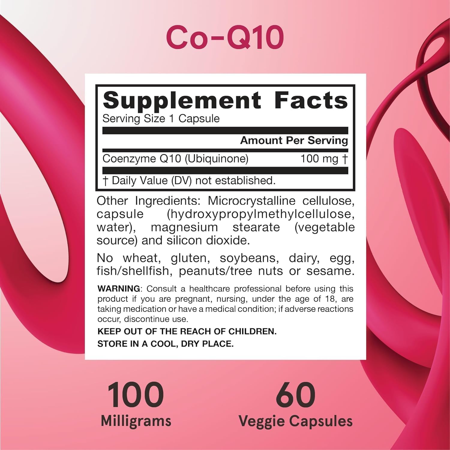 Jarrow Formulas CoQ10 100mg Capsules - Antioxidant Support for Energy & Heart Health - 60 Servings