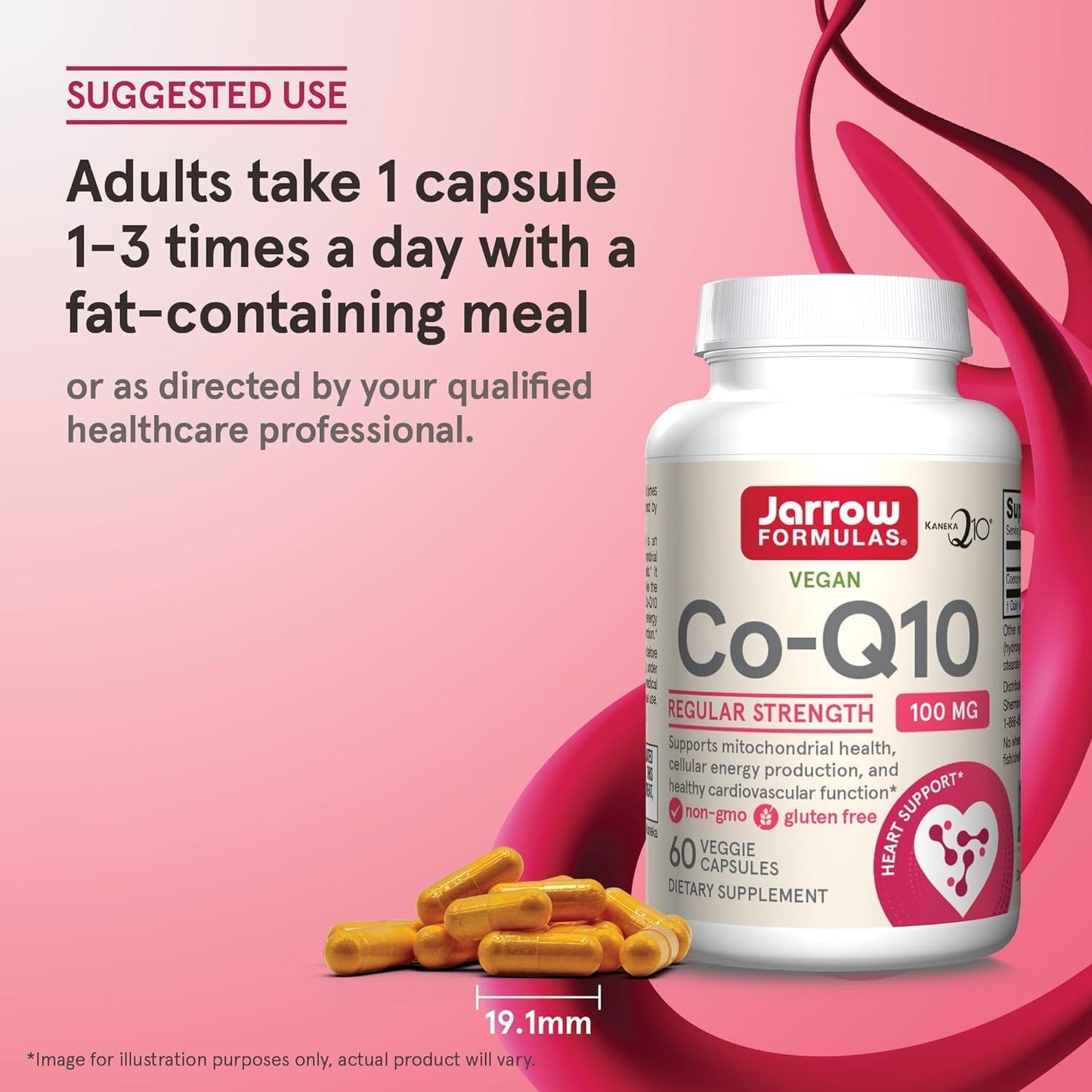 Jarrow Formulas CoQ10 100mg Capsules - Antioxidant Support for Energy & Heart Health - 60 Servings