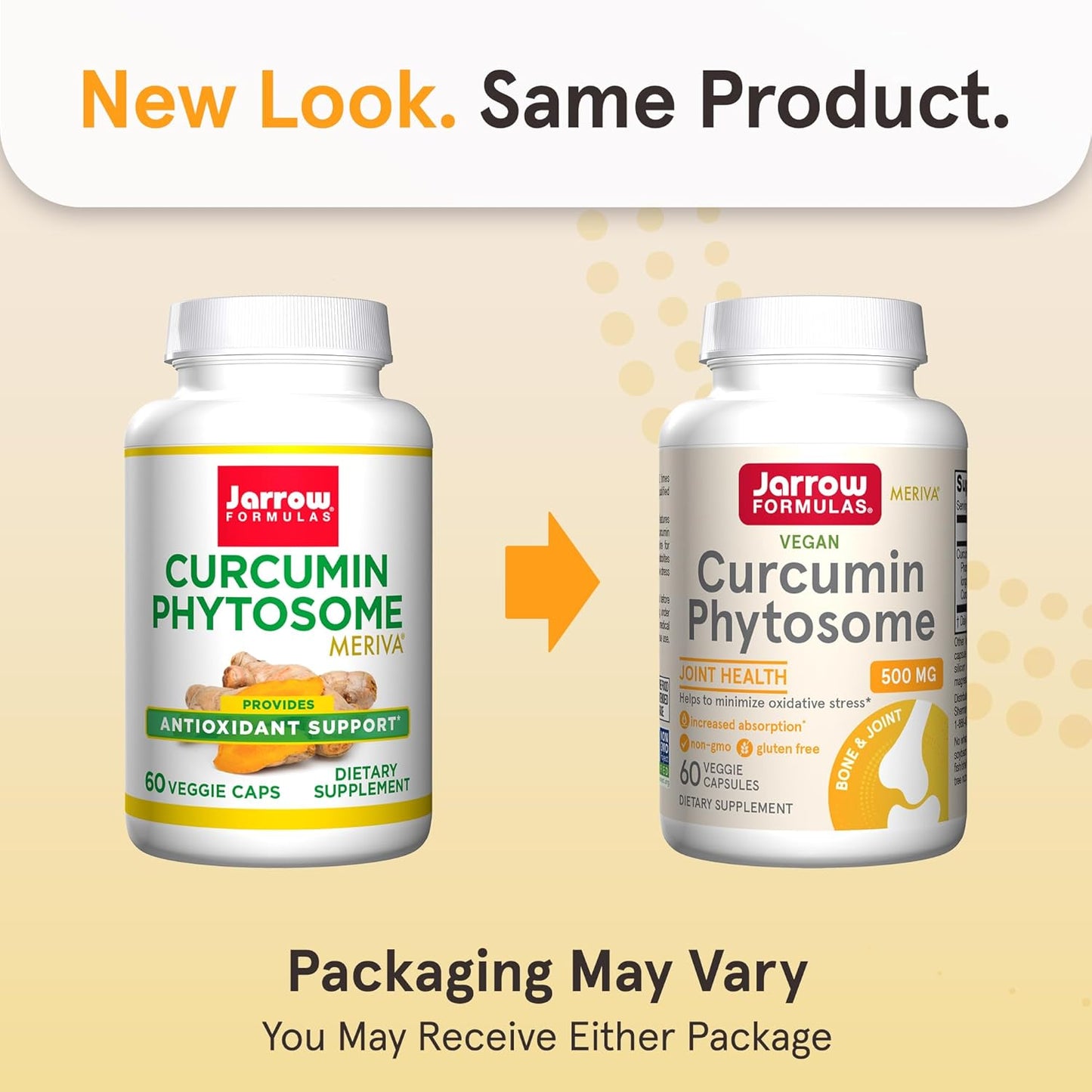 Jarrow Formulas Curcumin Phytosome 500mg Veggie Capsules with Meriva - Antioxidant & Joint Health Support - 60 Servings