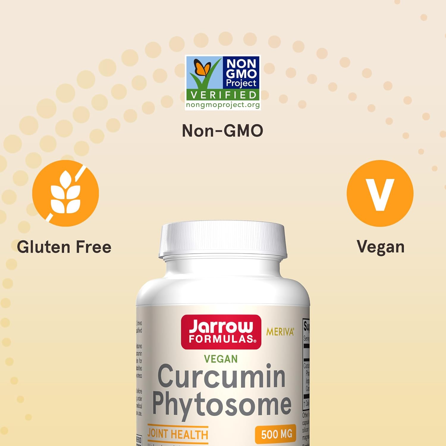 Jarrow Formulas Curcumin Phytosome 500mg Veggie Capsules with Meriva - Antioxidant & Joint Health Support - 60 Servings
