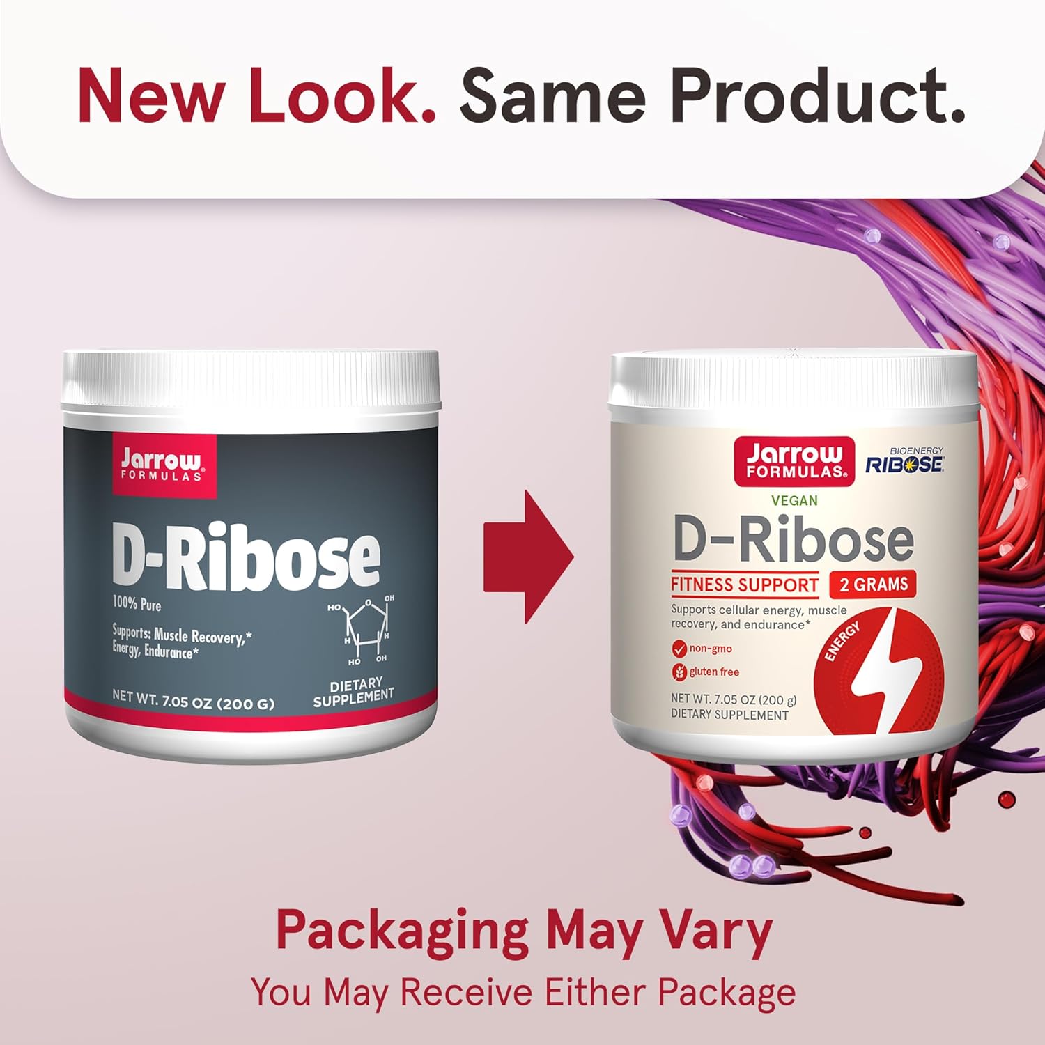 Jarrow Formulas D-Ribose Powder 2 Grams - Dietary Supplement for Muscle Recovery and Endurance - 7.05 oz - 90 Day Supply