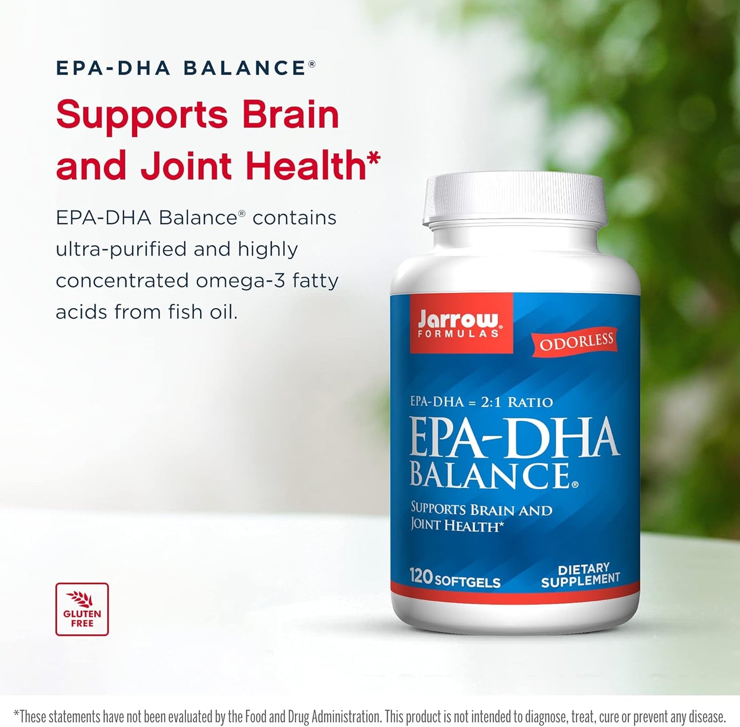 Jarrow Formulas® EPA-DHA Balance® Softgels - 1,200 mg Omega-3 Fatty Acids for Heart Health - 120 Softgels, 60 Day Supply