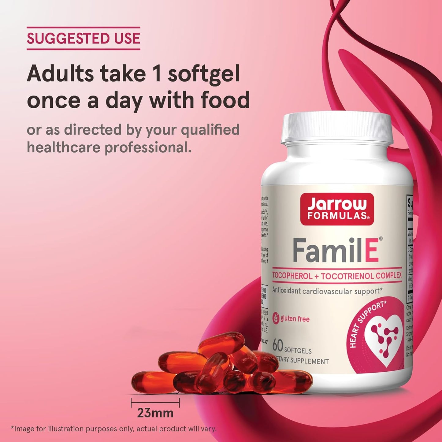 Jarrow Formulas FamilE Tocopherol Tocotrienol Complex Antioxidant Cardiovascular Support 60 Softgels