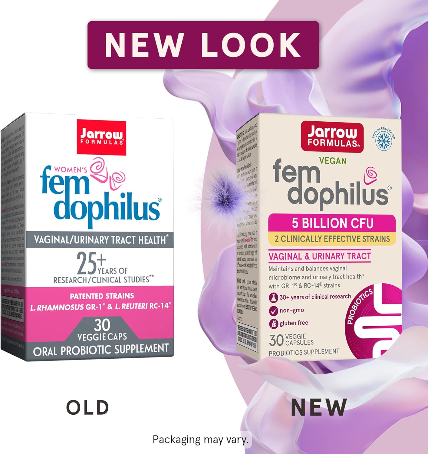 Jarrow Formulas Fem-Dophilus Probiotic for Women - 5 Billion CFU - Supports Urinary Tract and Vaginal Health - 30 Veggie Capsules