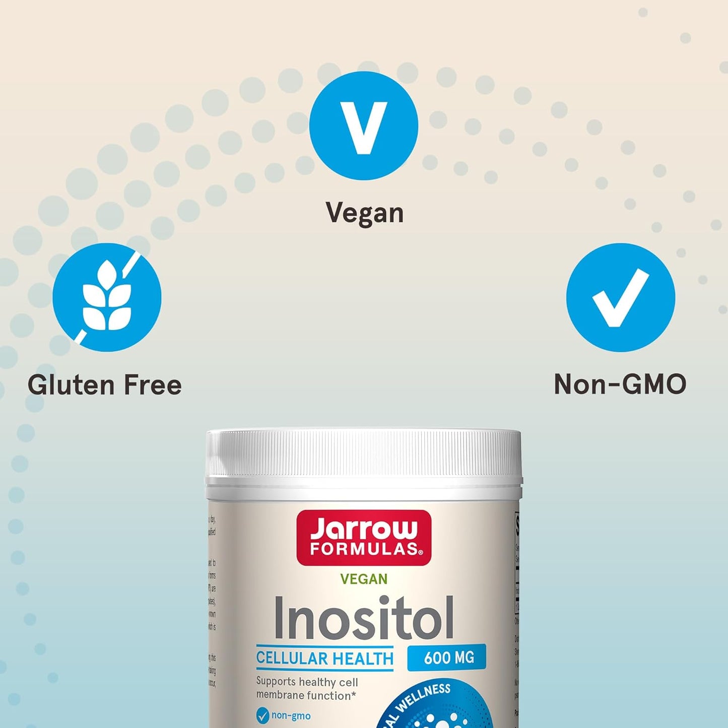 Jarrow Formulas Inositol 600 mg Powder - Cellular Health Support Supplement - 378 Day Supply