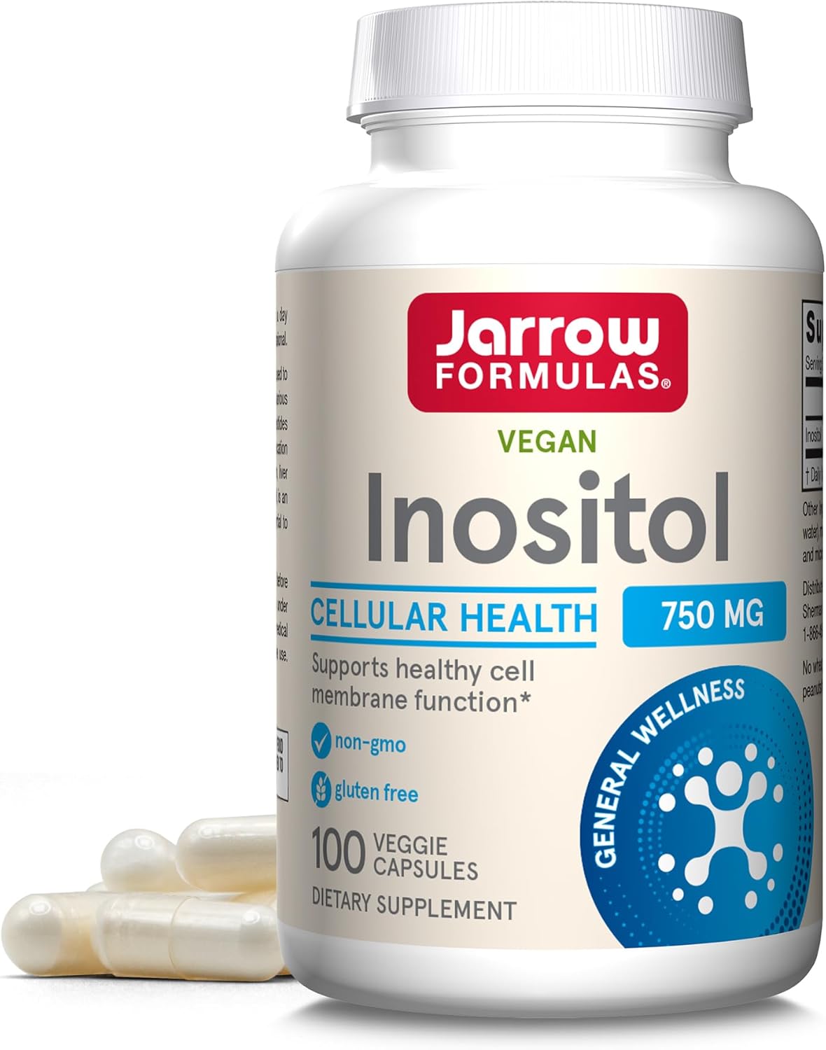 Jarrow Formulas Inositol 750mg & Life Extension NAC 600mg Capsules for Liver and Respiratory Health - 160 Capsules Total