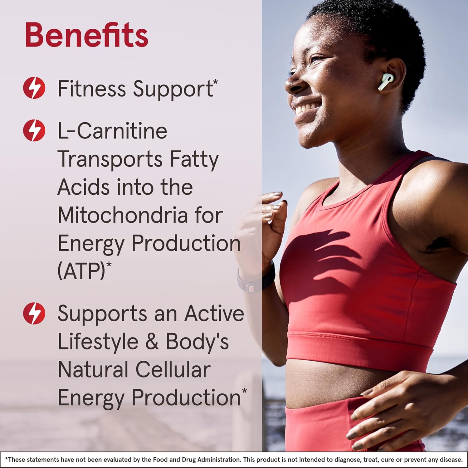 Jarrow Formulas L-Carnitine 500 mg - 100 Veggie Licaps - Energy Production Supplement - Vegan - Pack of 12