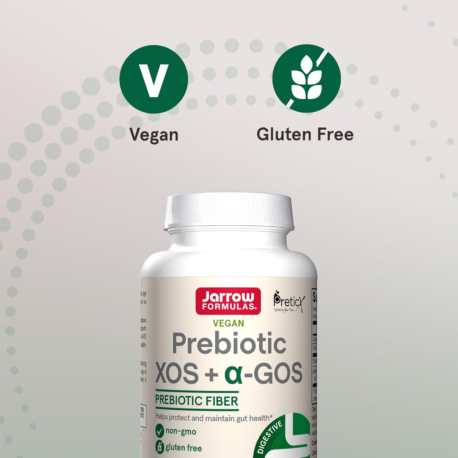 Jarrow Formulas Prebiotic XOS + GOS Chewable Fiber Tablets for Gut Health Support, 90 Count, 30 Day Supply