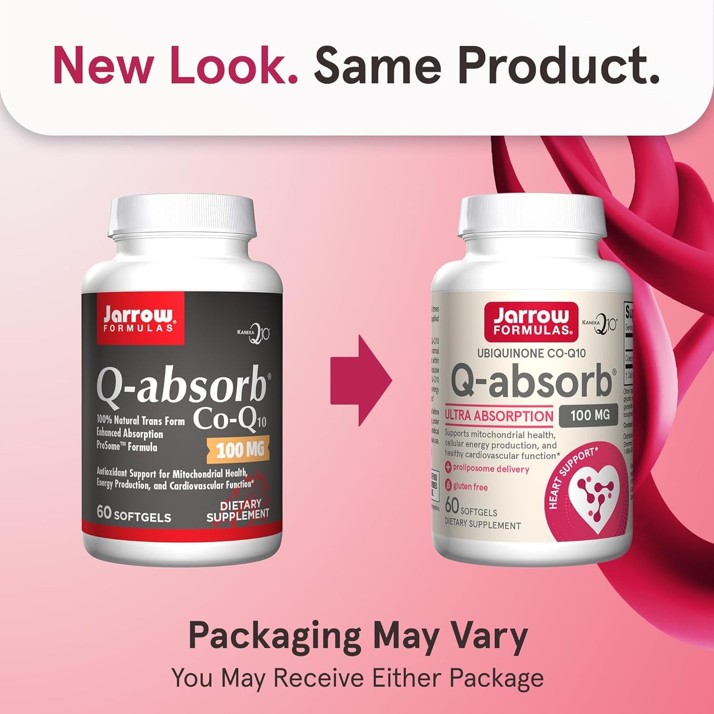 Jarrow Formulas Q-absorb CoQ10 100mg Softgels - Antioxidant Support for Cardiovascular Health - 60 Day Supply