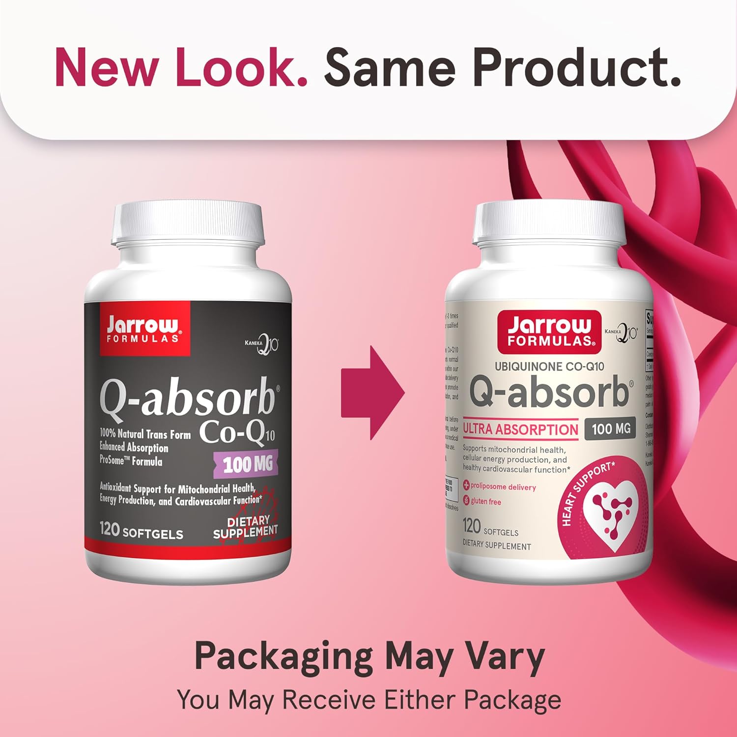 Jarrow Formulas Q-absorb CoQ10 100mg Softgels - Antioxidant for Cellular Energy & Cardiovascular Health - 120 Day Supply