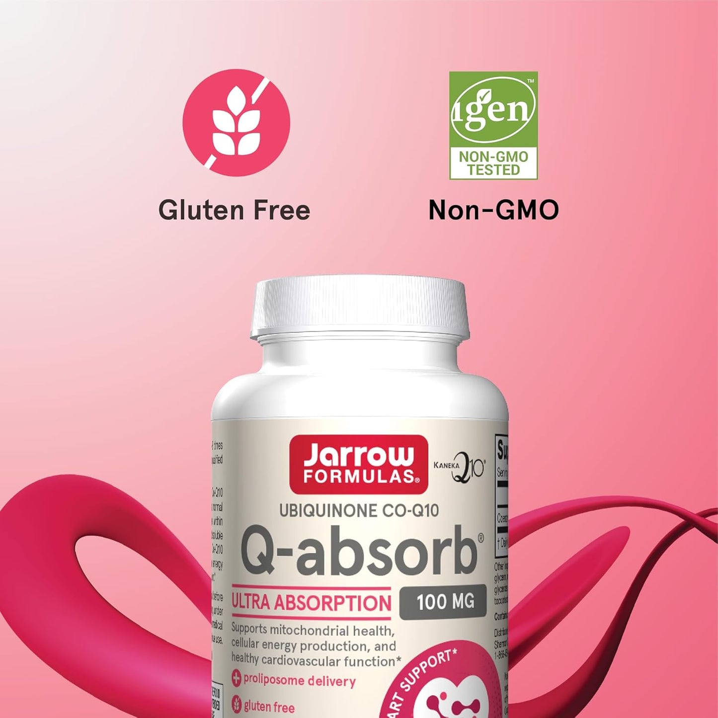 Jarrow Formulas Q-absorb CoQ10 100mg Softgels - Antioxidant Support for Cardiovascular Health - 60 Day Supply