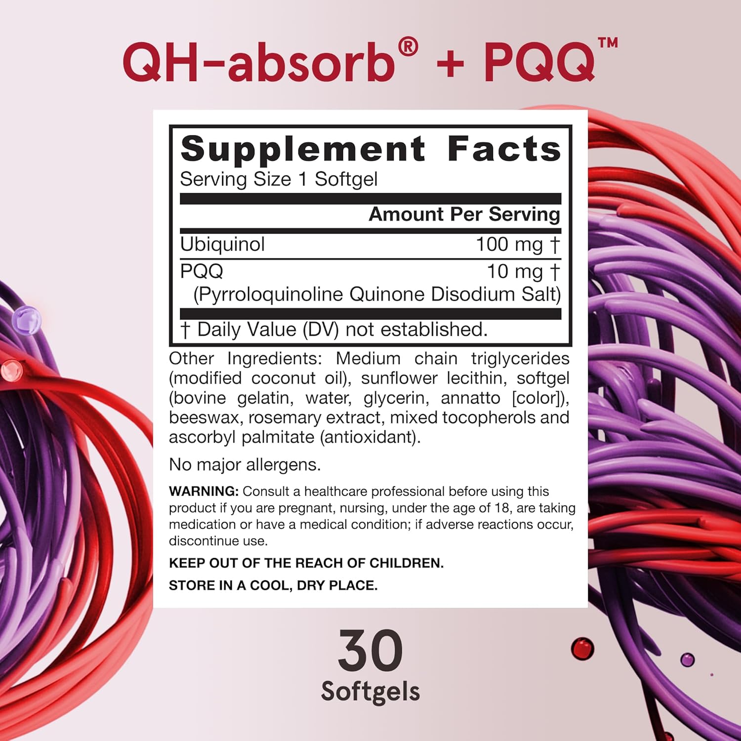 Jarrow Formulas QH-Absorb + PQQ Softgels - Antioxidant Support for Cellular Energy and Cardiovascular Health - 30 Day Supply