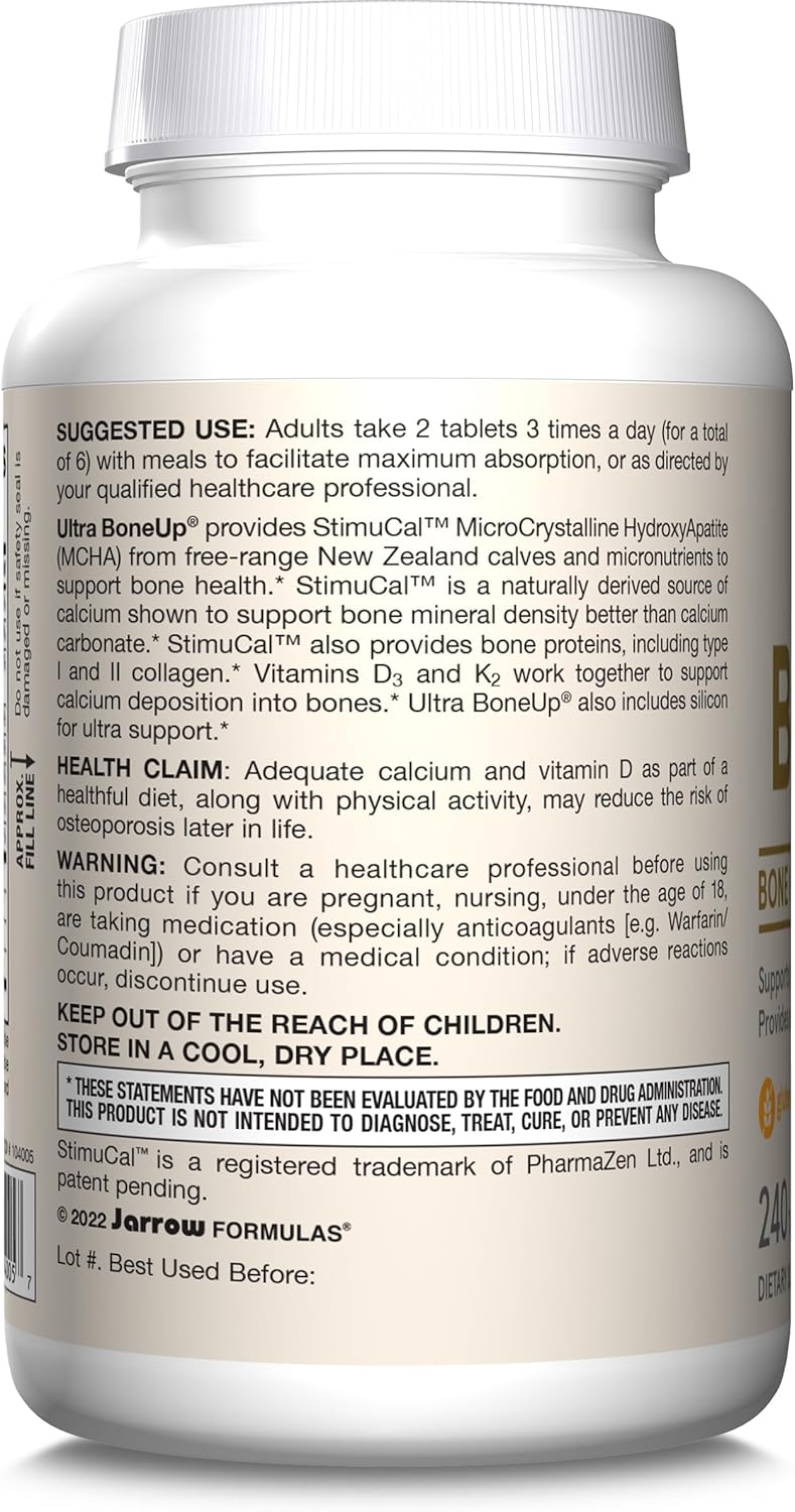 Jarrow Formulas® Ultra BoneUp® with MK-7 and Silicon for Bone Support - 240 Tablets