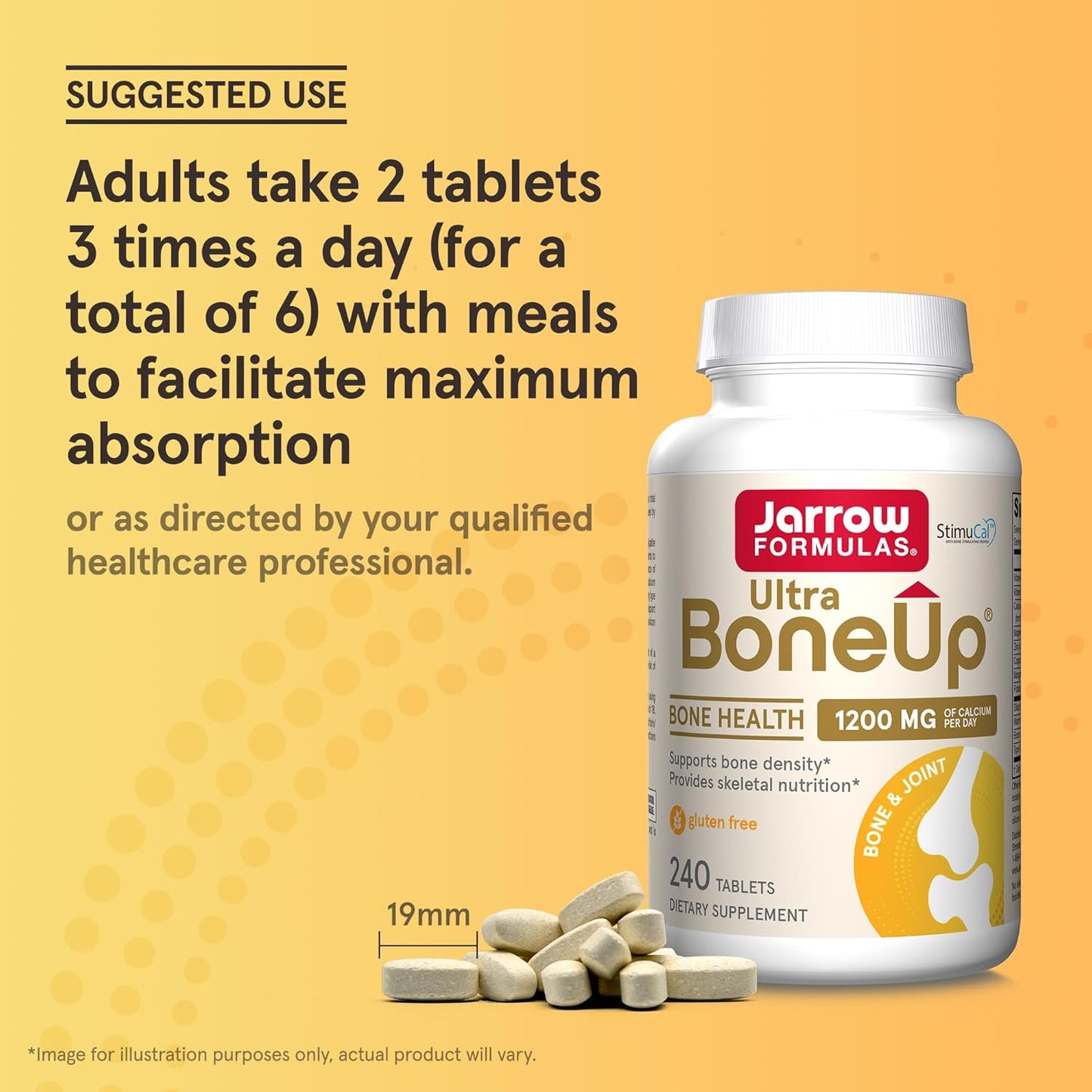 Jarrow Formulas® Ultra BoneUp® with MK-7 and Silicon for Bone Support - 240 Tablets