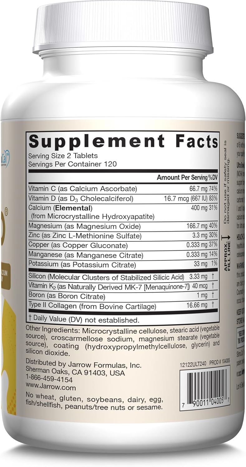 Jarrow Formulas® Ultra BoneUp® with MK-7 and Silicon for Bone Support - 240 Tablets