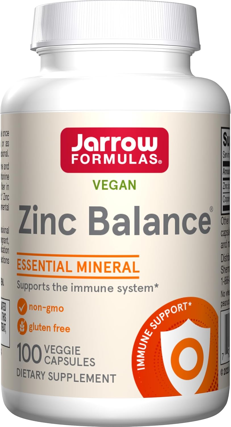 Jarrow Formulas Zinc Balance Capsules - 15mg, 100 Count - 1 Bottle Pack