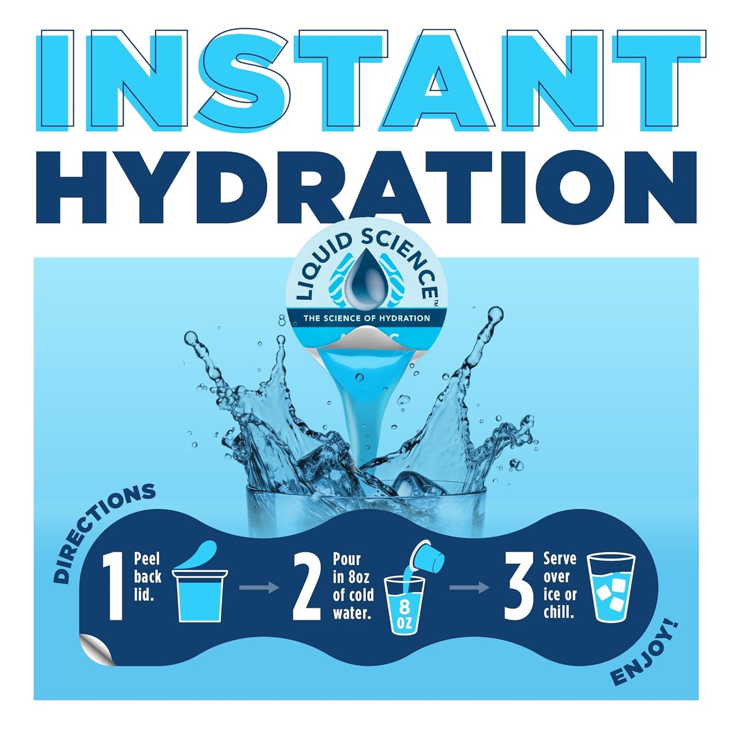 Java House Arctic Freeze Liquid Science Hydration Concentrate Pods, Pack of 12, Easy Peel and Pour Technology