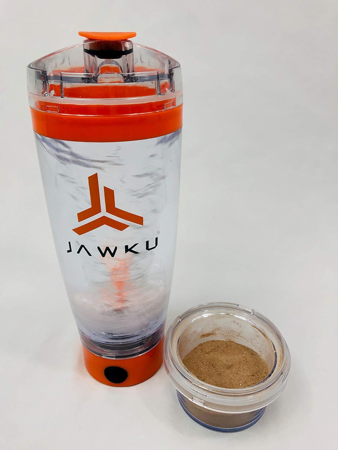 JAWKU Power Shaker Bottle with 11,000 RPM Mixer, Built-In Charger, and Dry Storage Container - 600ml BPA Free