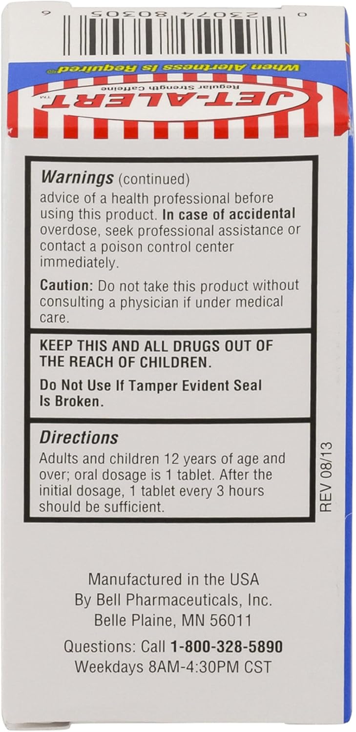 Jet-Alert Regular Strength 100mg Tablets - 600 Tablets Total