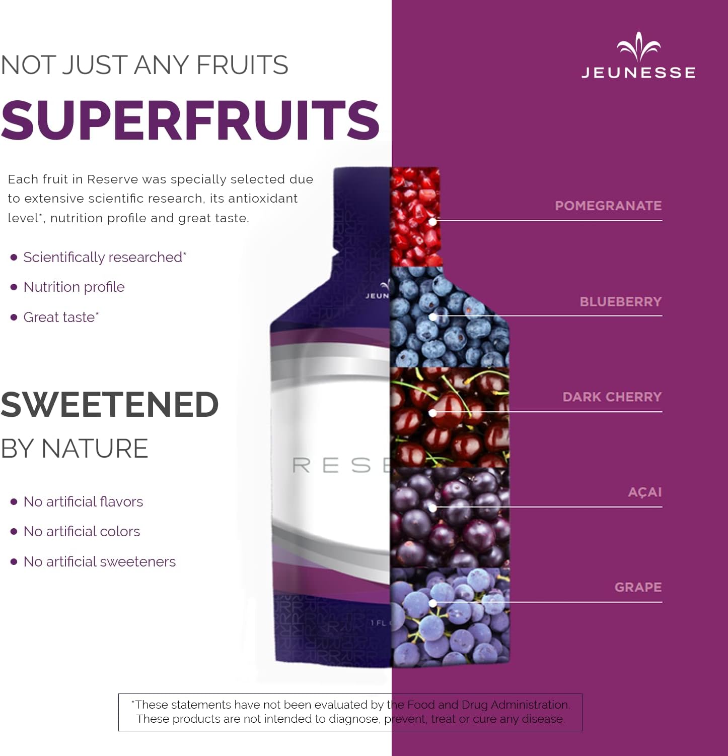 Jeunesse Global Reserve Antioxidant Fruit Blend Supplement, 60 Packets, 30ml Each, Pack of 2