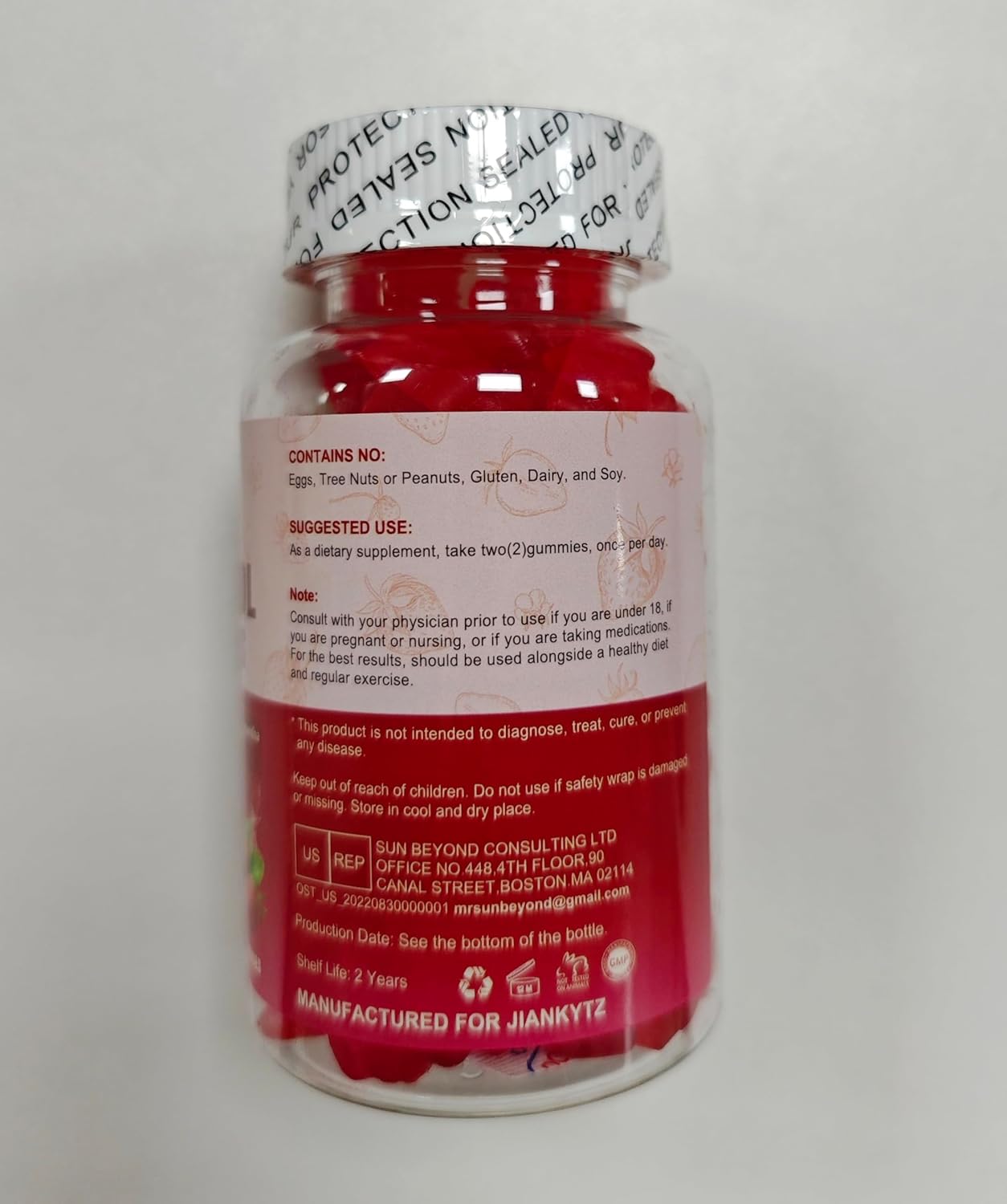 JIANKYTZ (2 Pack) Cortisol Gummies for Women with Rhodiola Rosea & Ashwagandha - Non-GMO, Balanced Cortisol & Zzz Support - 120 Gummies