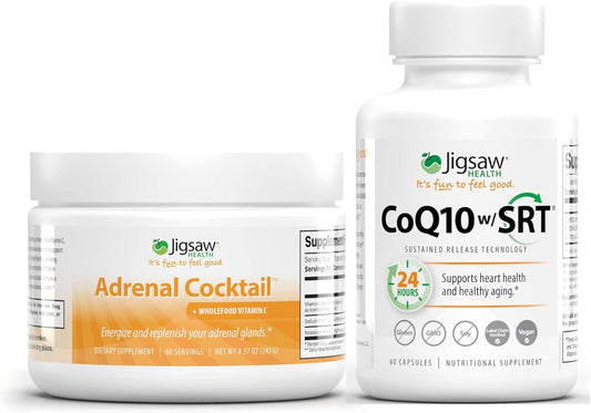 Jigsaw Adrenal Cocktail CoQ10-SRT Bundle, 60 Servings - Health Supplement Pack