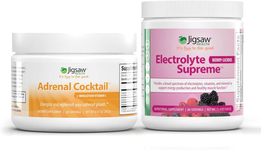 Jigsaw Adrenal Cocktail Electrolyte Supreme Bundle, Berry Licious - 60 Servings