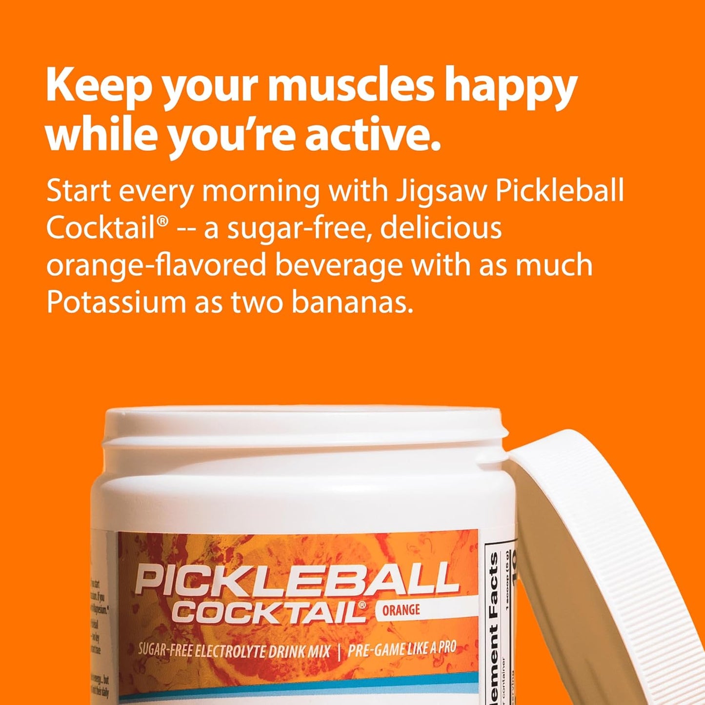 Jigsaw Health Adrenal and Pickleball Cocktail Bundle - Orange Jar, 60 Servings